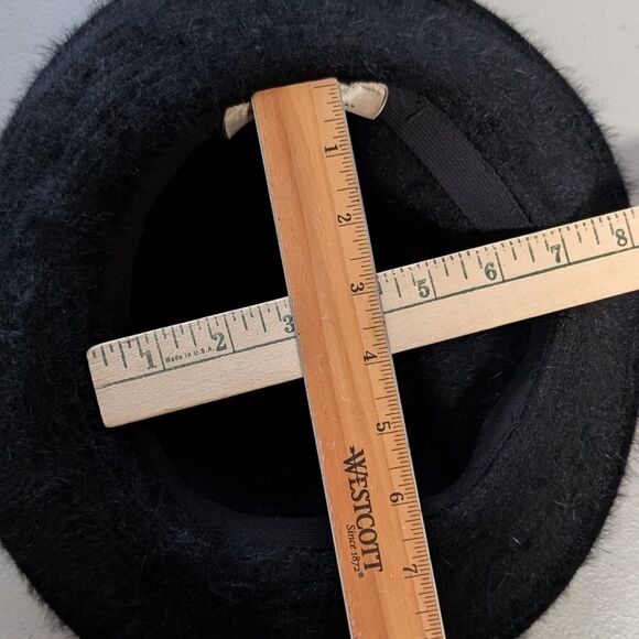 Kangol angora blend bucket hat Elegant Black Fur luxury England stylish Retro - Picture 4 of 9